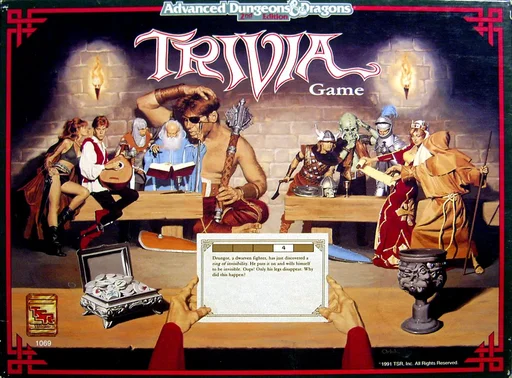 Board game, Advanced Dungeons & Dragons Trivia Game