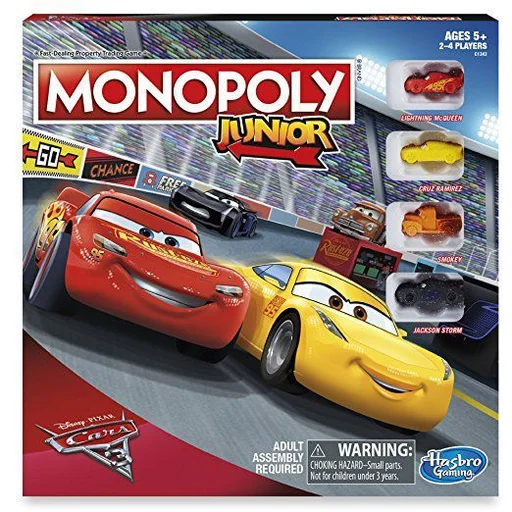 Board game, Monopoly Junior: Disney Pixar Cars 3 Edition