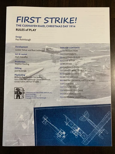 Board game, First Strike!
