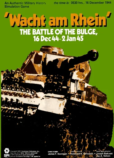 Board game, 'Wacht am Rhein': The Battle of the Bulge, 16 Dec 44 – 2 Jan 45