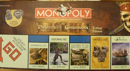 Board game, Monopoly: Pirates of the Caribbean Trilogy Edition