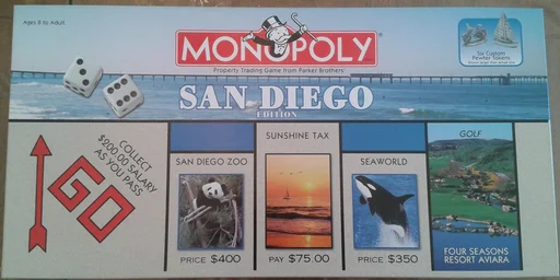 Board game, Monopoly: San Diego