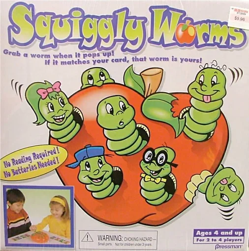 Board game, Squiggly Worms