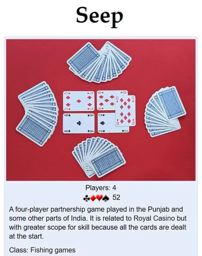 Board game, Seep
