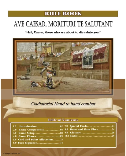 Board game, Ave Caesar, morituri te salutant