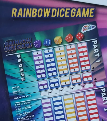 Board game, Rainbow Dice Game