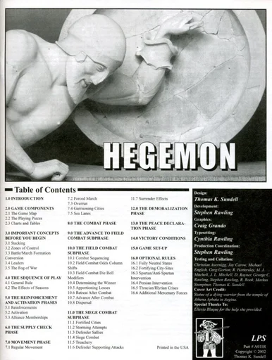 Board game, Hegemon
