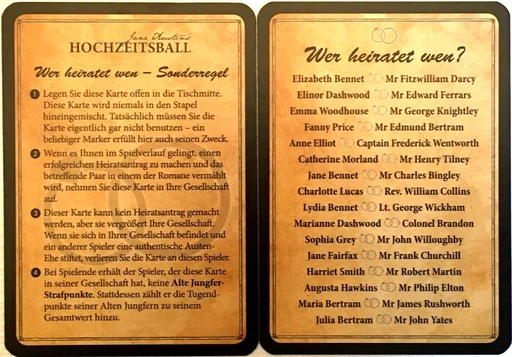 Jane Austens Hochzeitsball: Traumpaare