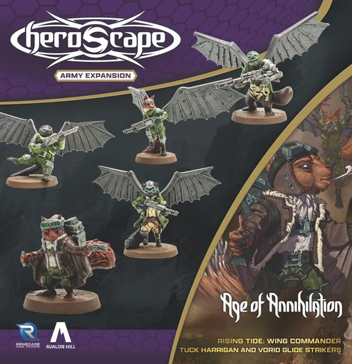 Heroscape: Rising Tide – Wing Commander Tuck Harrigan and Vorid Glide Strikers Army Expansion