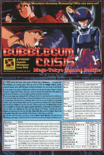 Board game, Bubblegum Crisis: Mega-Tokyo Combat Scuffle