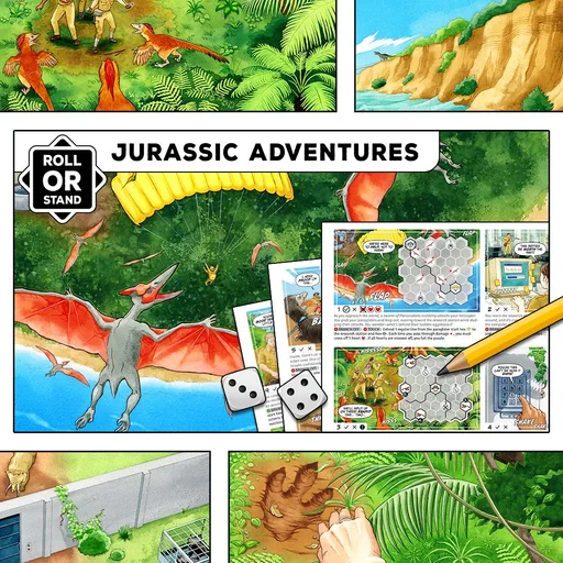 Board game, Roll or Stand: Jurassic Adventures