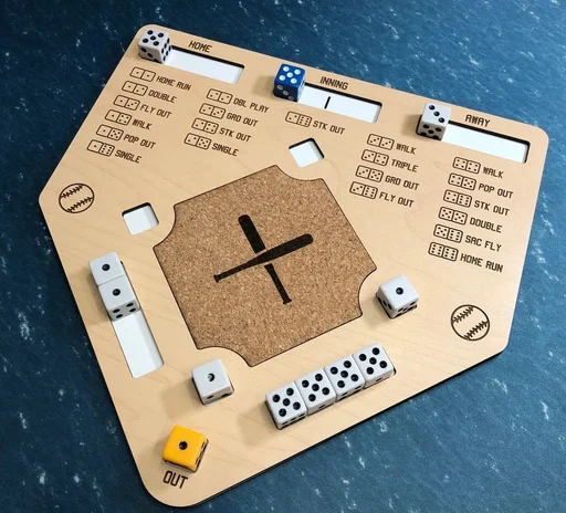 Board game, Baseball Dice Board Game
