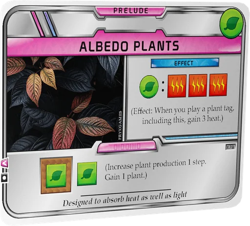Terraforming Mars: Albedo Plants Promo Card