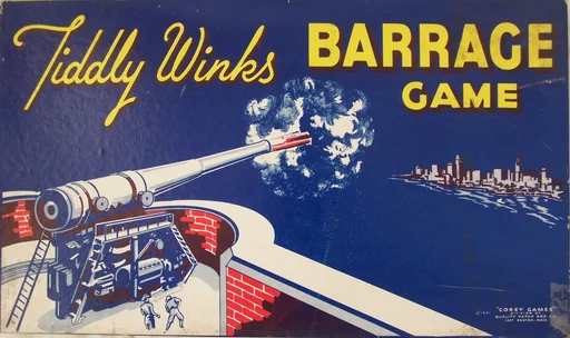 Board game, Tiddly Winks Barrage Game