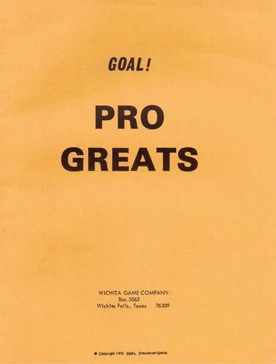 Board game, Goal! College/Pro Football Greats