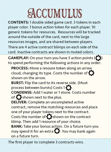 Board game, Accumulus