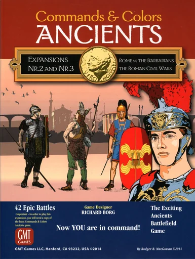 Commands & Colors: Ancients Expansions #2 and #3 – Rome vs the Barbarians; The Roman Civil Wars
