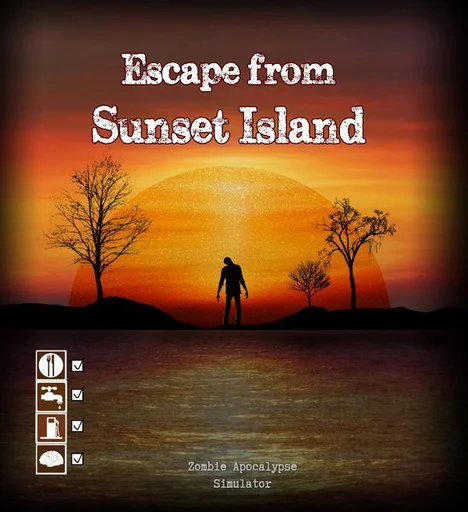 Board game, Escape from Sunset Island:  Zombie Apocalypse Simulator