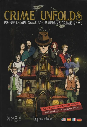 Board game, Crime Unfolds: Pop-Up Mystery Escape Game