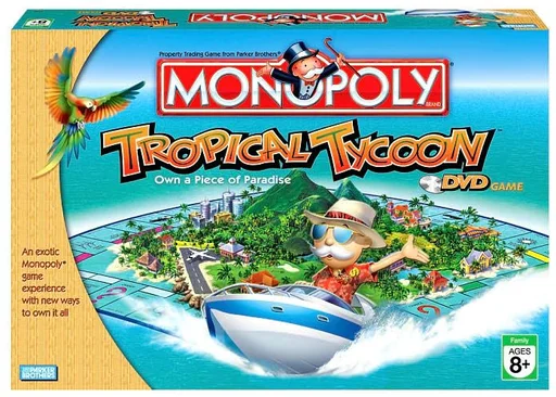 Board game, Monopoly: Tropical Tycoon DVD Game