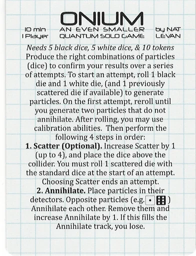 Board game, Onium