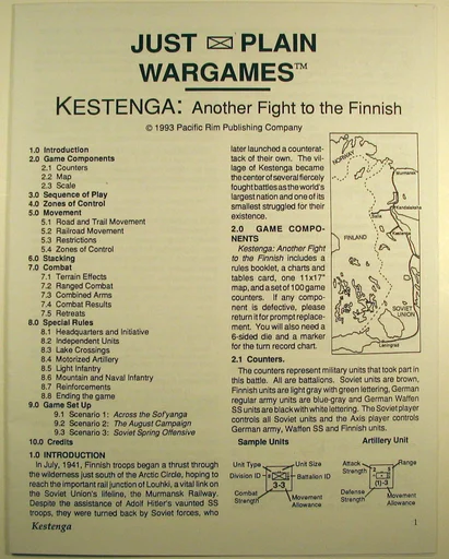 Board game, Kestenga: Another Fight to the Finnish