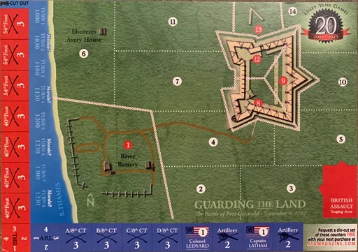 Board game, Guarding the Land: The Battle of Fort Griswold, September 6, 1781