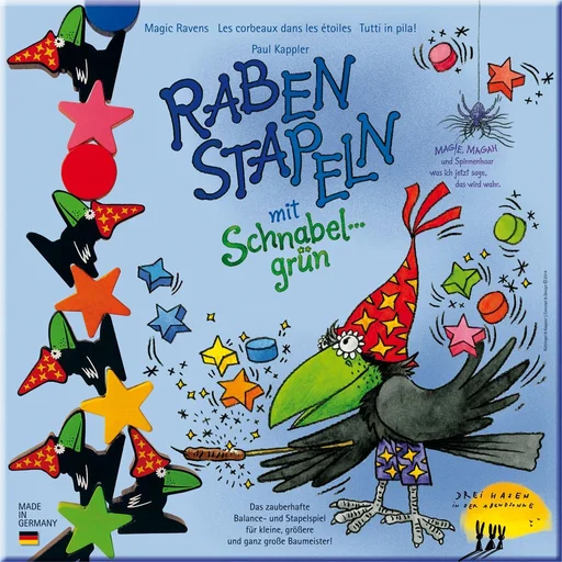 Board game, Raben Stapeln mit Schnabelgrün