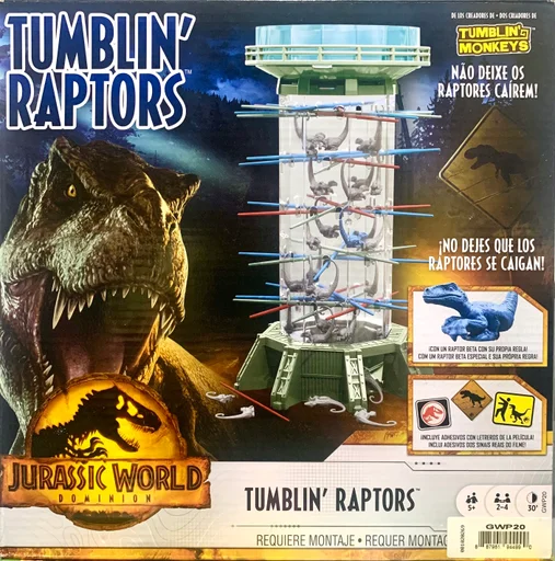 Board game, Tumblin' Monkeys Raptors Jurassic World