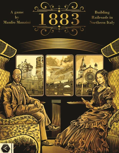 Board game, 1883: Building Railroads in Northern Italy