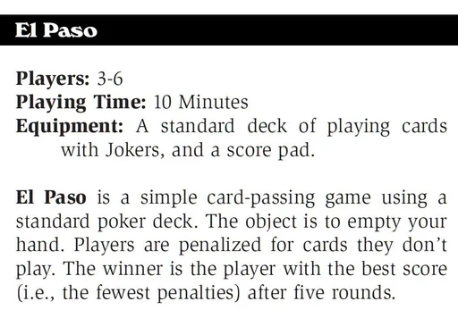 Board game, El Paso