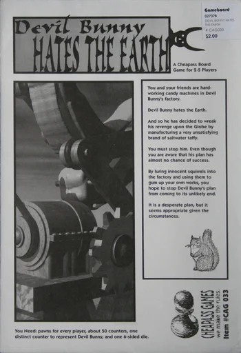 Board game, Devil Bunny Hates the Earth