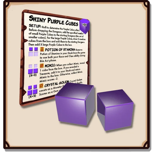 Dungeon Drop: Mysterious Shiny Purple Cubes Mini-Expansion