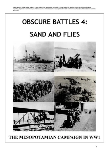 Board game, Obscure Battles 4: Sand and Flies – The Mesopotamian Campaign in WW1