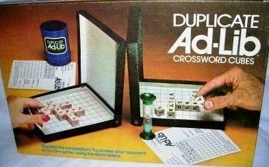 Board game, Duplicate Ad-Lib Crossword Cubes