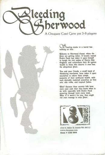 Board game, Bleeding Sherwood