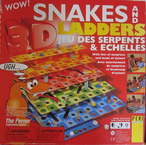 Board game, Snakes and Ladders 3D