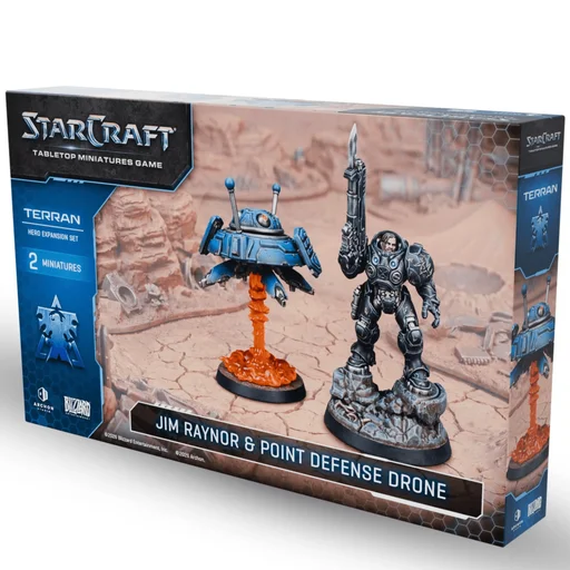 Starcraft: Tabletop Miniatures Game – Terran: Jim Raynor & Point Defense Drone Expansion