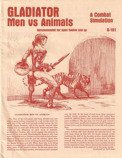 Board game, Gladiator: Men vs. Animals