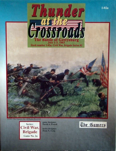 Board game, Thunder at the Crossroads: The Battle of Gettysburg, July 1-3, 1863  (Second Edition)