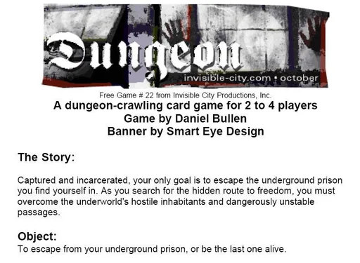 Board game, Dungeon (ICP)