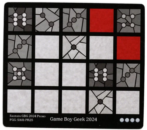 Sagrada: Promo 25 – Game Boy Geek 2024 Window Pattern Card