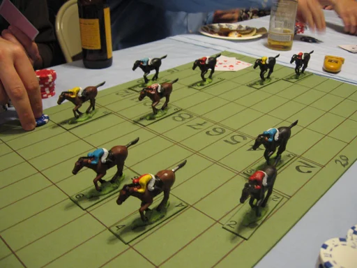 Board game, Wooden Horse Races Game