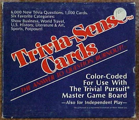 Board game, Trivia-Sense Cards