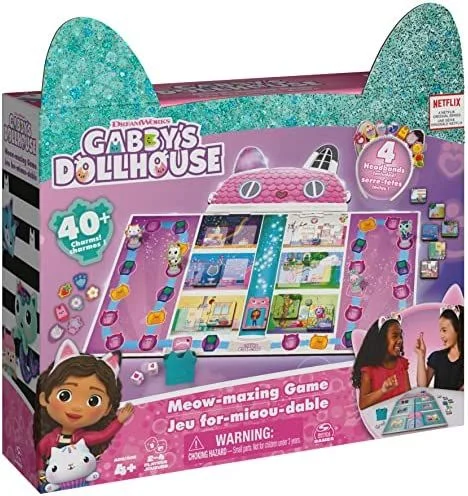 Board game, Gabby's Dollhouse Meow-Mazing Game