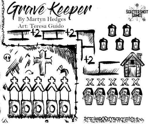 Board game, Grave Keeper: A Victorian Roll & Write Game