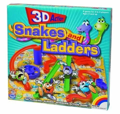 Board game, 3D Action Snakes and Ladders