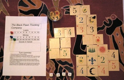 Board game, Black Pawn Trucking