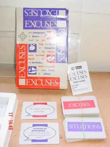Board game, Excuses Excuses