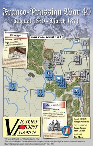 Board game, Franco-Prussian War 40: August 1870 - March 1871